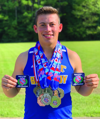 Michael Jitjaeng, a Senior at Big Sandy High School, finished a successful, record breaking summer competing in various Track and Field meets across the U.S.  Photo by Mike Jitjaeng.